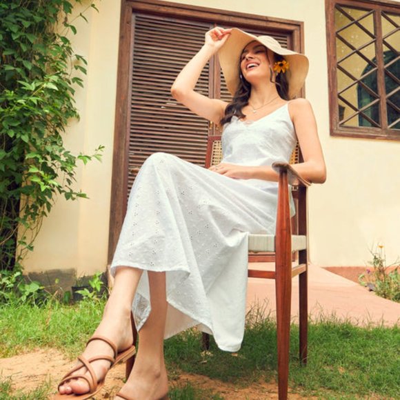 Pure cotton Maxi dress - Picture 2 of 5